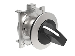 Selector switch actuator knob Ø30mm Platinum series flat metal, 2 position, 0 - 1