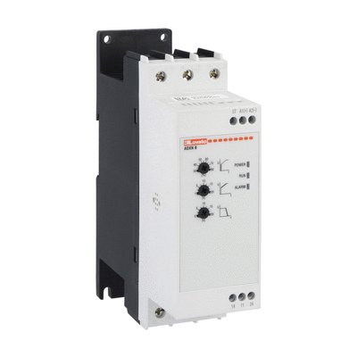 Soft starter, ADXNB... type, basic version, with integrated by-pass relay. Auxiliary supply 100...240VAC. Rated operational voltage 208...600VAC, 25A