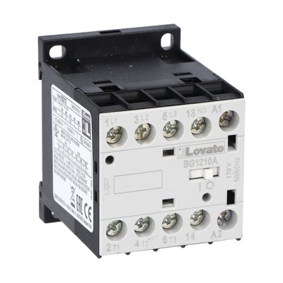 Three-pole contactor, IEC operating current Ie (AC3) = 12A, AC coil 50/60Hz, 230VAC, 1NO auxiliary contact