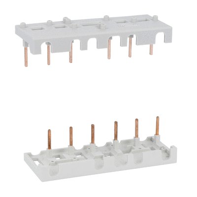 Rigid connecting kit for three-pole reversing contactor assembly, for contactors BF26...BF38 side by side with BFX50... interlock