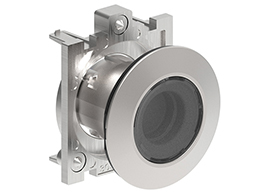 Illuminated button actuator, spring return Ø30mm Platinum series flat metal, flush, transparent