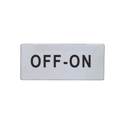 Label for selector switches. "OFF-ON"