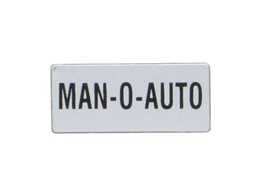 Label for selector switches. "MAN-0-AUTO"