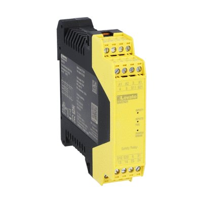 Safety relay SRA… series, single function, 2NO+1PNP, for two-hand devices, auxiliary supply 24VDC, up to CAT.4, Ple