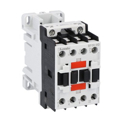 Three-pole contactor, IEC operating current Ie (AC3) = 9A, DC coil, 24VDC, 1NC auxiliary contact