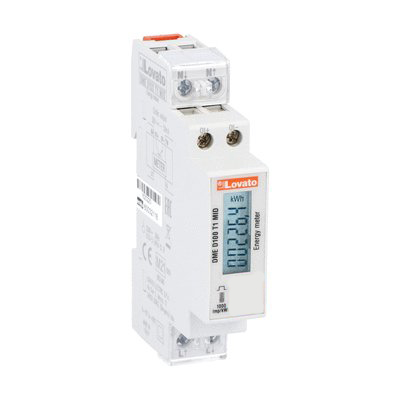 Energy meter, single-phase, MID certified, non expandable, 40A direct connection, 1U, 1 pulse output, 230VAC