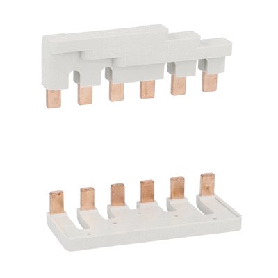 Rigid connecting kit for three-pole reversing contactor assembly, for contactors BF95...BF150 side by side with BFX5403 interlock