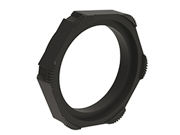 Plastic threaded ring for actuator fixing