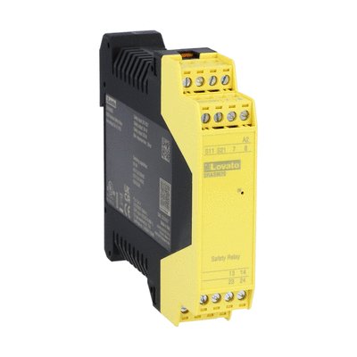 Safety relay SRA… series, single function, 2NO, for OSSD devices and integrated safety functions (EDM), auxiliary supply 24VDC, up to CAT.4, Ple