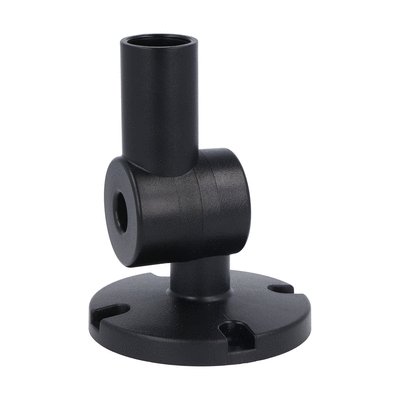 Fixing base for horizontal surface or wall mounting, black plastic. For Ø70mm signal towers