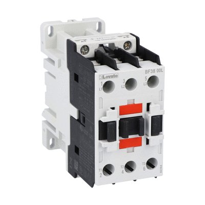 Three-pole contactor, IEC operating current Ie (AC3) = 38A, DC coil low consumption, 24VDC