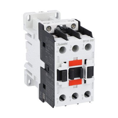 Three-pole contactor, IEC operating current Ie (AC3) = 38A, DC coil, 24VDC