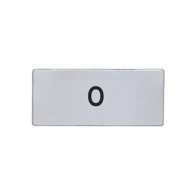 International label for pushbuttons and selector switches. "0"