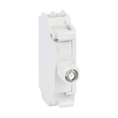 LED integrated lamp-holder, steady light Ø22mm Platinum series, spring-clamp termination, 185...265VAC. Yellow