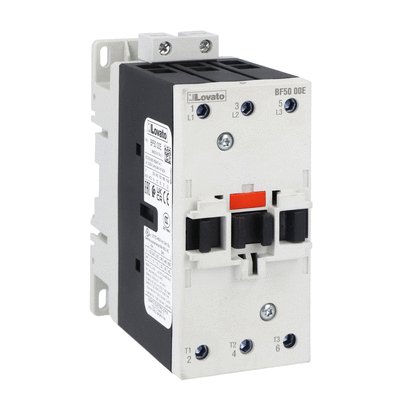 Three-pole contactor, IEC operating current Ie (AC3) = 50A, AC/DC coil, 20...48VAC/DC