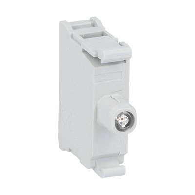 LED integrated lamp-holder, steady light Ø22mm Platinum series, screw termination, 85...140VAC. White