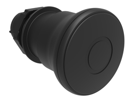 BOUTON "COUP DE POING" Ø40mm TIRER POUR DEVEROUILLER PLATINUM SERIES CHROMED PLASTIC Ø22mm POUR ARRÊT NORMAL.NOIR