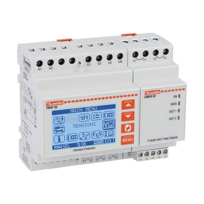 Relais de protection pour BT SHAMS/DEWA (Modular) 3L+N 230-400VAC, aux.100-400VAC et 110-250VDC