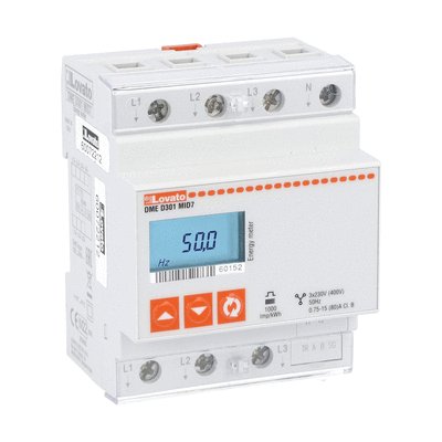 Compteurs d`énergie MID 70C num. 3L+N directe 80A 4U interface RS485