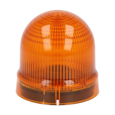 Modulo luminoso a luce lampeggiante o fissa. Ø62mm. Attacco BA15D, arancio, 24...230VAC