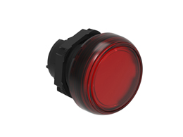 Testa per indicatori luminosi Ø22mm serie Platinum plastica cromata, rosso. Senza base di fissaggio