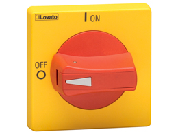 柜门联锁手柄, 可挂锁.红色/黄色, 旋转型, 用于GA...A, GA063SA, GA016C - GA040C和GA...D. 挡圈固定. 凸型. 5mm/0.2”. IEC IP65/UL 防护等级 4X