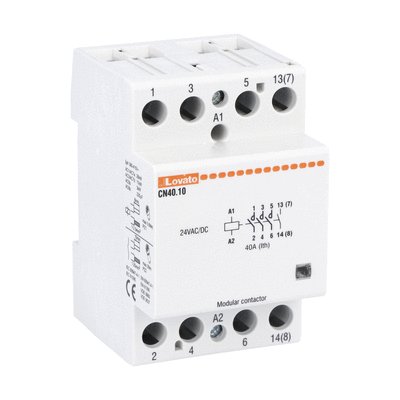 Modular contactor, three-pole or four-pole, 40A AC1, 24VAC/DC (4NO)