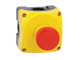 黄色控制盒 LPZP1A5 带蘑菇头按钮(旋转复位)LPCB6644 1路常开触点+1路常闭触点