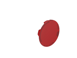 Flache Einlegescheibe, f. Leuchtdrucktaster, Rot