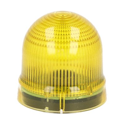 Blinking or steady light module. Ø62mm. BA15D fitting, yellow, 24...230VAC