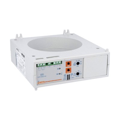 Earth leakage relay with 1 operatin threshould, compact panel mount. CT incorporated, 24-48VAC/DC