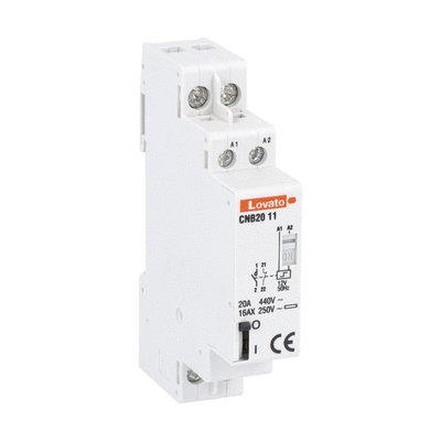 Latching relay, one or two-pole, 20A AC1, 12VAC (1NO+1NC)