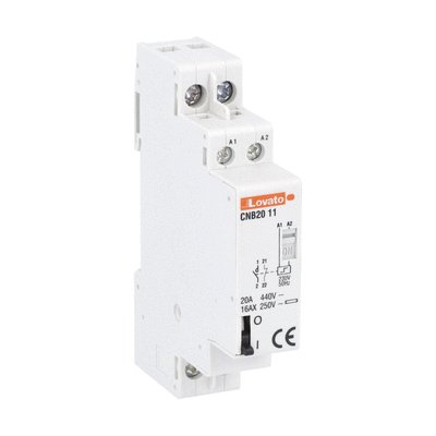Latching relay, one or two-pole, 20A AC1, 230VAC (1NO+1NC)