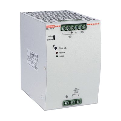 DIN rail switching power supply, single-phase. 24VDC, 10A/240W