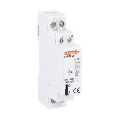 Latching relay, one or two-pole, 32A AC1, 12VAC (2NO)