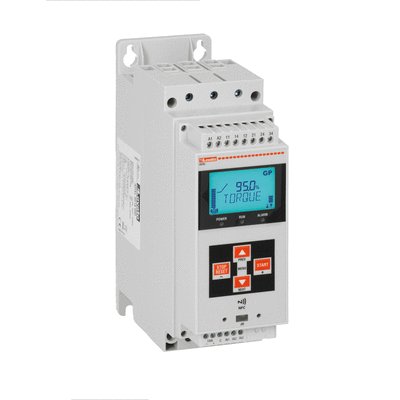 Soft starter, ADXL... type, with integrated by-pass relay. Auxiliary supply 100...240VAC. Rated operational voltage 208...600VAC, 60A