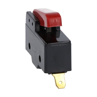 Plastic micro switch, K series, push button. Contacts 1NO/NC. Faston terminals