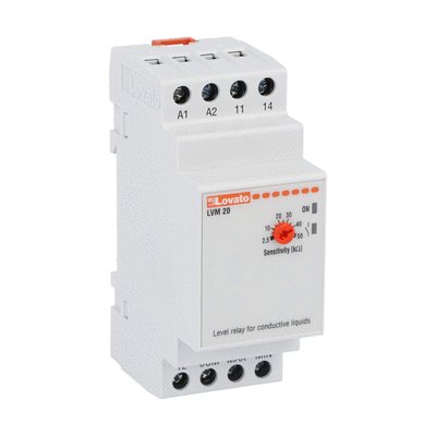 Level monitoring relay, modular version, single-voltage. Automatic resetting, 24VAC
