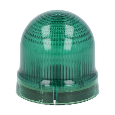 Blinking or steady light module. Ø62mm. BA15D fitting, green, 12...48VAC/DC