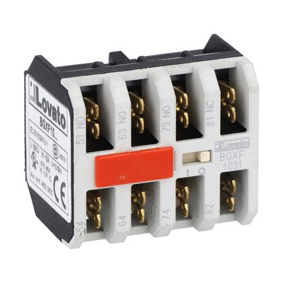 Auxiliary contact, Faston terminals,for BG... series mini-contactors, 3NO+1NC