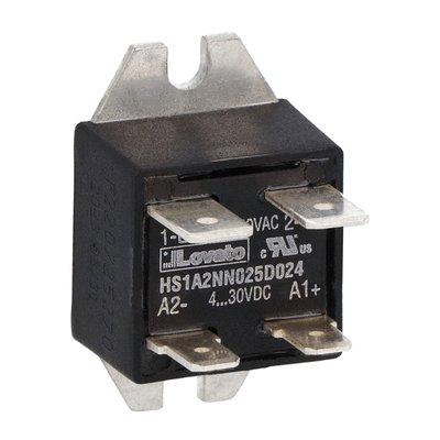 Miniature solid state relay, single-phase, 25A, 4…30VDC, Faston terminals