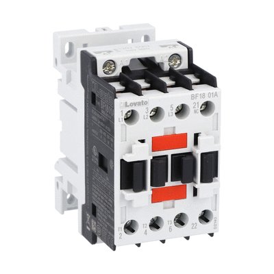 Three-pole contactor, IEC operating current Ie (AC3) = 18A, AC coil 50/60Hz, 230VAC, 1NC auxiliary contact