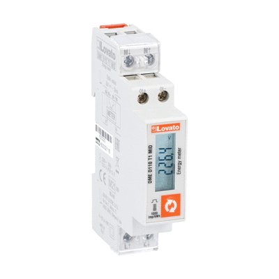 Energy meter, single-phase, MID certified, non expandable, 40A direct connection, 1U, 1 programmable static output, multi-measurements, 230VAC