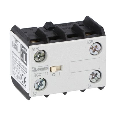 Auxiliary contact for reversing and changeover assemblies, screw terminals, for BG... series mini-contactors, 1NO+1NC
