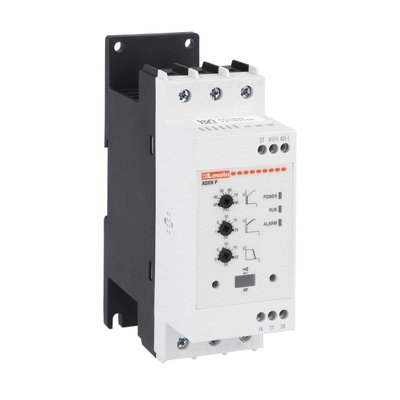 Soft starter, ADXNP... type, advanced version, with integrated by-pass relay. Auxiliary supply 24VAC/DC. Rated operational voltage 208...600VAC, 18A