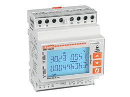 Energy meter, three-phase with or without neutral, non expandable, connection by CT /5A secondary, 4U, 2 programmable static output, multi-measurements
