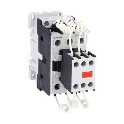 Contactor for power factor correction with AC control circuit, including limiting resistors, maximum IEC operational power 400V = 20kvar, coil 400VAC 50/60Hz