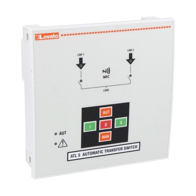 Automatic transfer switch controller with NFC technology and synoptic, for 2 power sources, (144x144mm/5.7X5.7”), self-seeking power supply 110...240VAC