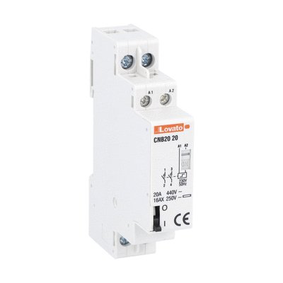 Latching relay, one or two-pole, 20A AC1, 230VAC (2NO)