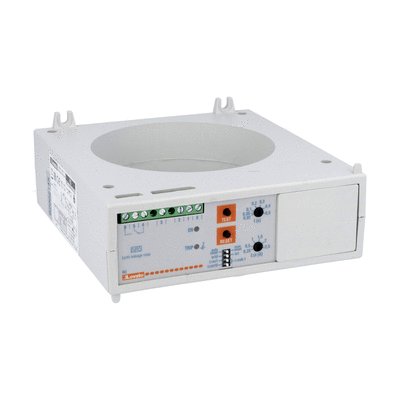 Earth leakage relay with 1 operatin threshold, compact panel mount. CT incorporated, 110VAC/DC-240VAC-415VAC